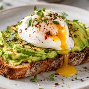 avocado and poached egg toast