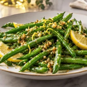 lemon and garlic green beans