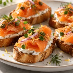 smoked salmon crostini